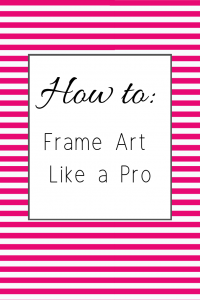 Learn how to frame art like a pro